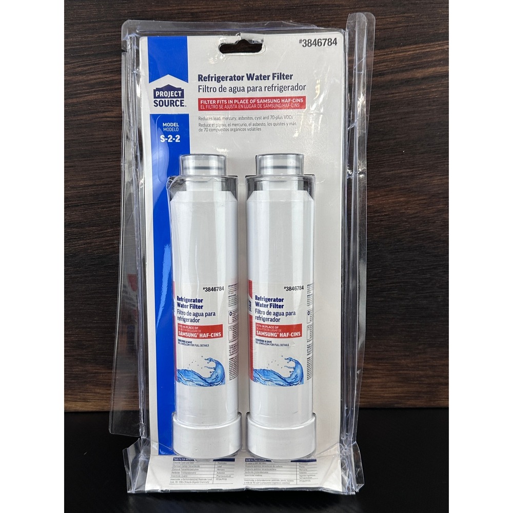 Project Source S-2-2 Water Filter 2-Pack Fits Samsung HAF-CINS 3846784‎